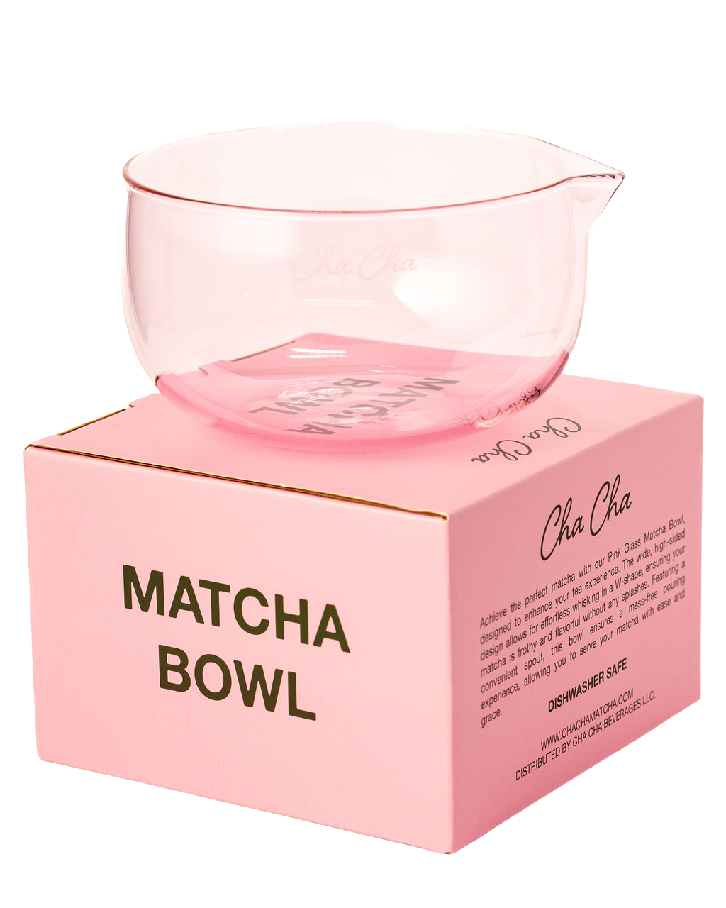 Pink Glass Matcha Bowl