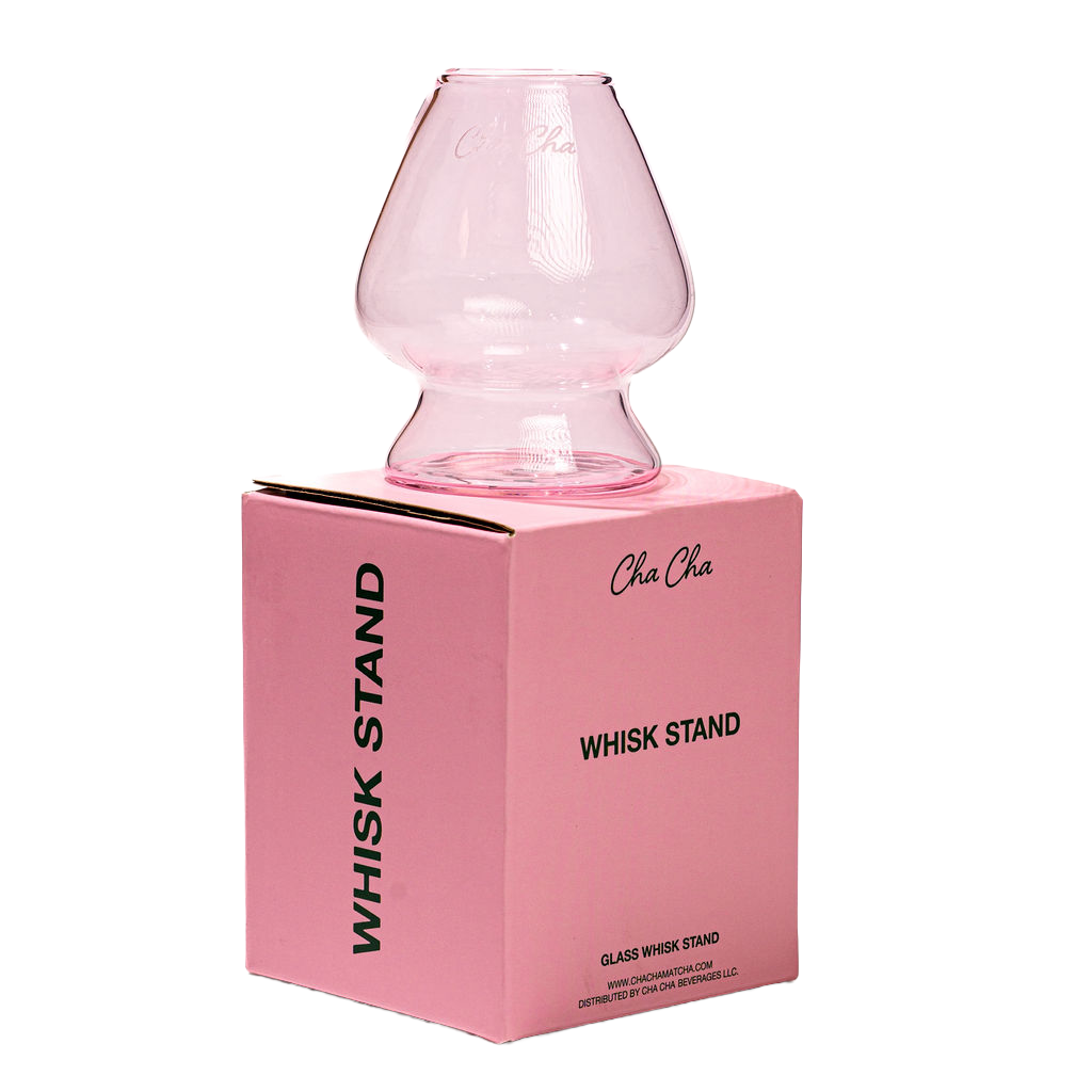 Pink Glass Whisk Holder