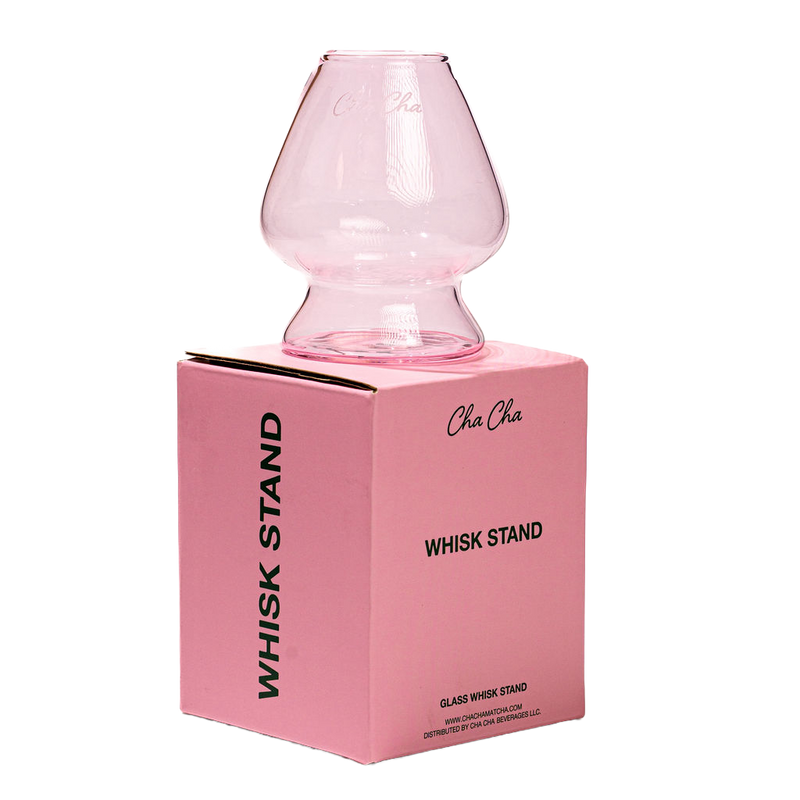 Pink Glass Whisk Holder